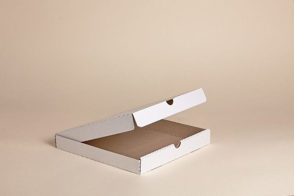 Коробка для пиццы, 410x410x40мм, гофрокартон, белая