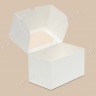 Коробка для капкейков, 160x100x100мм, на 2 капкейка, целлюлозный картон, белый с односторонним мелованным покрытием, окно сверху, эконом
