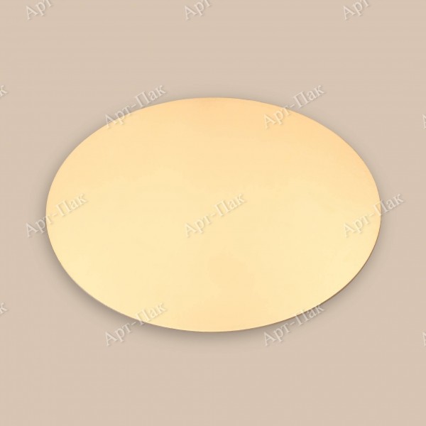 Подложка для торта, диаметр 240мм, толщина 2.5мм, золотая, круглая