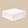 Коробка для торта, 420x420x150мм, гофрокартон, белая