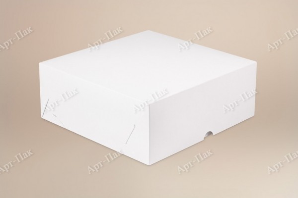 Коробка для капкейков, 160x160x100мм, на 4 капкейка, целлюлозный картон, белый с односторонним мелованным покрытием, премиум