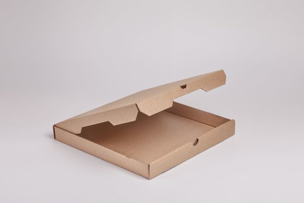 Коробка для пиццы, 250x250x40мм, микрогофрокартон, бурая