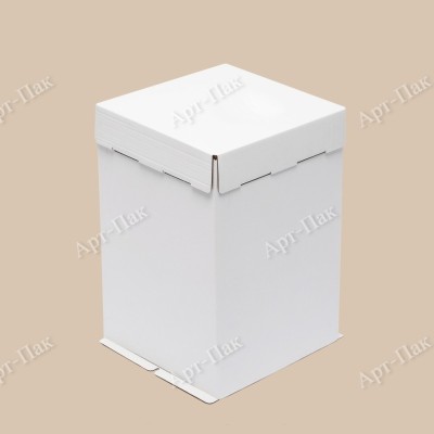 Коробка для торта, 500x500x500мм, гофрокартон, белая