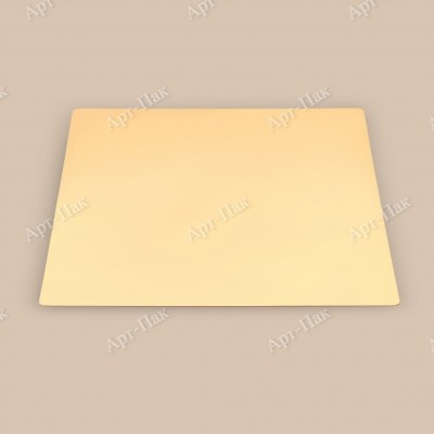 Подложка для торта, 150x150мм, толщина 2.5мм, золотая, квадратная