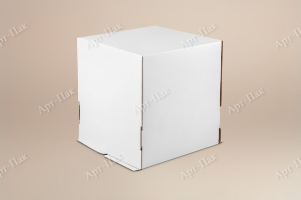 Коробка для торта, 320x320x350мм, гофрокартон, белая