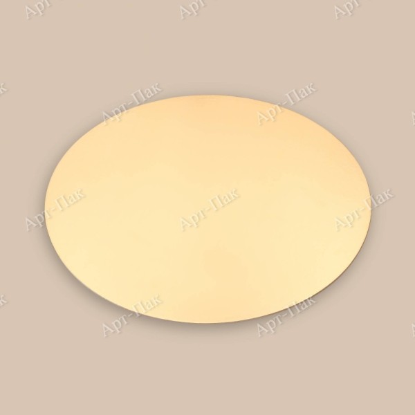 Подложка для торта, диаметр 500мм, толщина 2.5мм, золотая, круглая