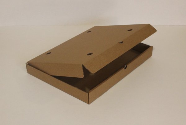 Коробка для пиццы, 400x300x45мм, гофрокартон, бурая