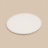 Подложка для торта, гофрокартон, диаметр 240мм, толщина 4,5мм, белая/белая, ромашка