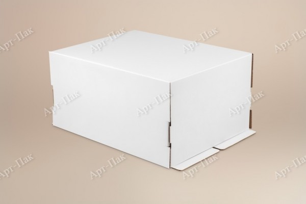 Коробка для торта, 400x300x200мм, гофрокартон, белая