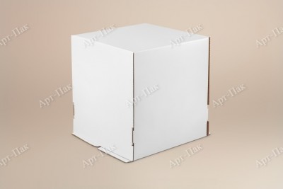 Коробка для торта, 300x300x300мм, гофрокартон, белая