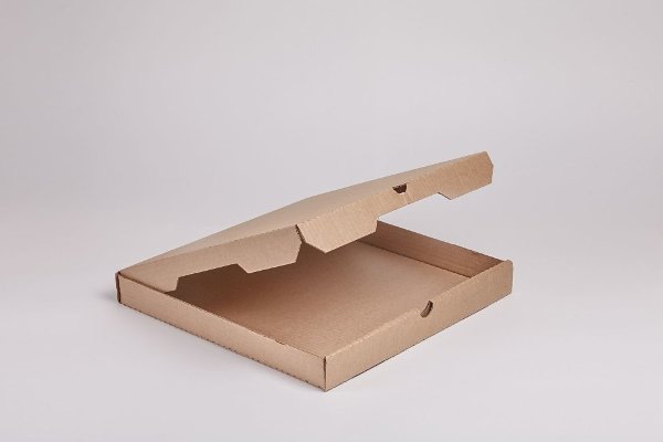 Коробка для пиццы, 350x350x40мм, гофрокартон, бурая