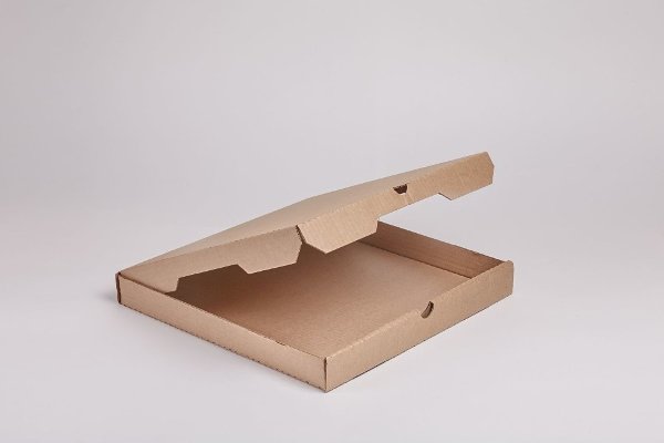 Коробка для пиццы, 410x410x40мм, гофрокартон, бурая
