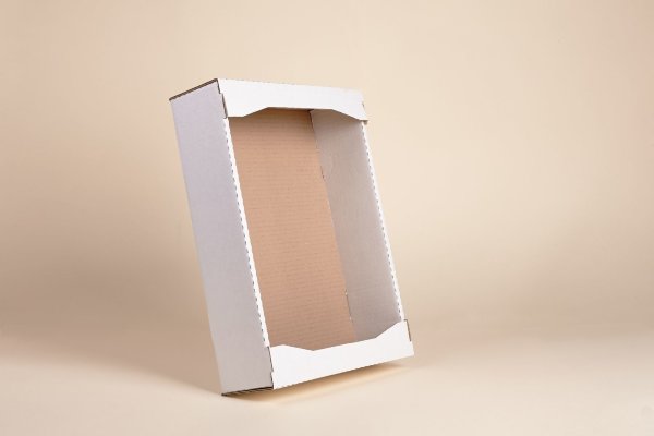 Коробка для кондитерских изделий "телевизор", 310x220x30мм, гофрокартон, белая