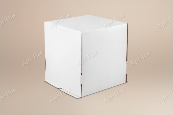 Коробка для торта, 240x240x260мм, гофрокартон, белая