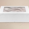 Коробка для торта, 400x300x120мм, микрогофрокартон, белая, с окном